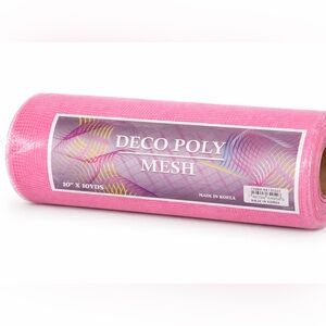 NWT Deco Poly Mesh 10” x 10 Yards Pink Wreath Craft Floral Supply Made in Korea